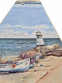 Futópad 45x140 cm Világítótorony gobelin Különböző Tengeri Minták Tengerpart