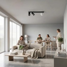 BRILAGI - SELE BALL spotlámpa 2xGU10/30W/230V + 1xG9/10W fekete