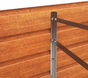 rozsda színű corten acél kerti magaságyás 320 x 80 x 77 cm