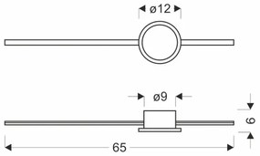 LED fali lámpa BATUTA LED/12W/230V aranyszínű
