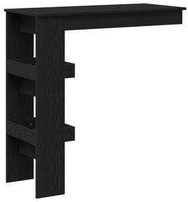 Falra szerelhető bárasztal - Fekete tölgy - 102x55x103.5 cm - Mérnöki fából készült