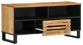tömör nyers mangófa TV-szekrény 100 x 34 x 46 cm
