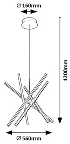 Rabalux 72267 - LED Csillár zsinóron MATILDE LED/48W/230V 4000K