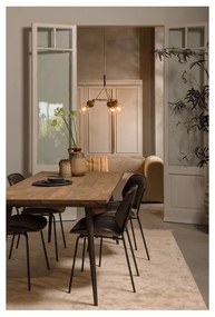 Fekete bőrutánzat étkezőszék szett 2 db-os Close In – WOOOD