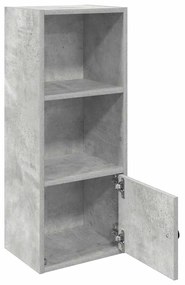 betonszürke szerelt fa könyvespolc 31x24x77 cm