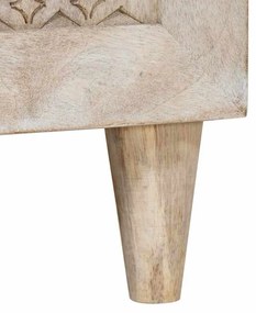 TV szekrény fiókkal Fehér 105 x 33 x 46 cm tömör mangófa