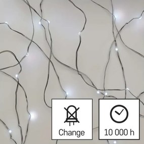 LED Karácsonyi kültéri lánc 100xLED/15m IP44 hideg fehér
