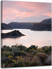 Vászonkép Természet Hegyek Víz Ég Virágok Növények 30x40