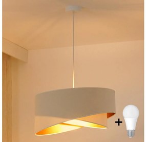 Brilagi - LED Csillár zsinóron LYRA 1xE27/15W/230V krémes/fehér