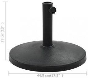 kerek fekete műgyanta napernyőtalp 10 kg