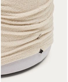 Krémszínű buklé puff Kaeli – Kave Home