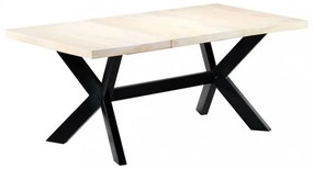 fehér tömör mangófa étkezőasztal 180 x 90 x 75 cm