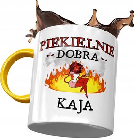 Sárga Bögre Kai Barátnőknek Ajándék Nyomtatott Fotóval