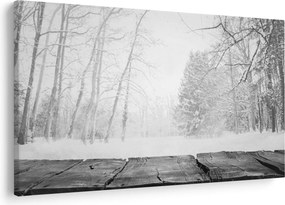 Kép - Fából készült móló télen (90x60 cm)