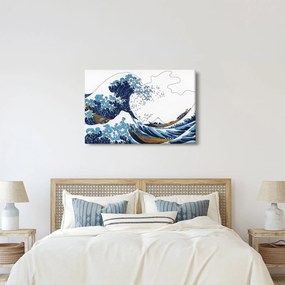 Kép - japán rajz, hullámok (90x60 cm)