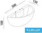 UNIVERSO Gipsz fali lámpa 1xR7S 300x150x100mm IP20 fehér