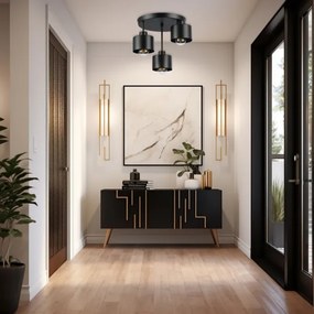 Csillár 3xE27/35W/230V átm. 30 cm fekete