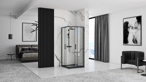 Zuhanykabin Rea Punto black 80x80