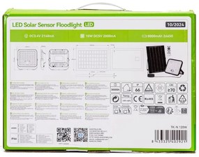Aigostar - dimmelhető LED napelemes reflektor érzékelővel LED/120W/3,4V IP66 + távirányító