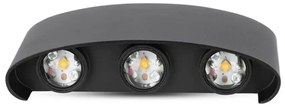 LED Kültéri fali lámpa 6xLED/6W/230V IP54 3000K fekete
