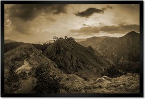 Poszterek keretben 60x40 Barna tájkép Tájkép