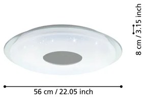 Eglo 900005- LED Dimmelhető mennyezeti lámpa LANCIANO-Z LED/44,8W/230V 2700-6500K