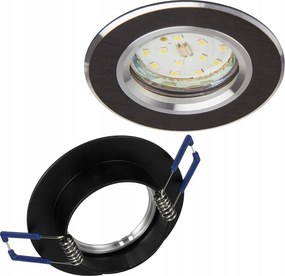 Süllyesztett lámpatest GU10 halogén süllyesztett spot fekete kerek