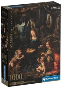 Művészet Sziklás Madonna Da Vinci 1000 db-os Compact puzzle Clementoni