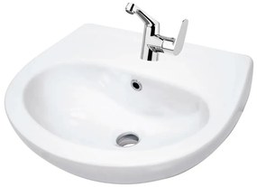 Deante - Függesztett mosdó JASMIN 45,7x36,4 + LEMON mosdócsaptelep