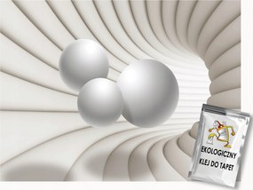 Fotótapéta Flizelina Alagút Folyosó Gömbök 3D Mélység Illúzió 300x210 ragasztó