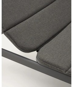 Fekete fém kerti napozóágy Marcona – Kave Home