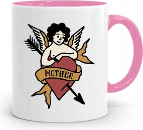 Rózsaszín Bögre Ajándék Anyukáknak Mother Ajándék fényképes nyomtatással