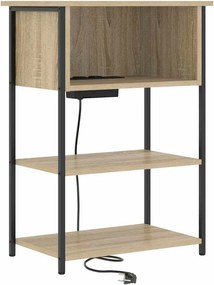 vidaXL Éjjeliszekrény Sonoma tölgy 55 x 31 x 76 cm Faanyag