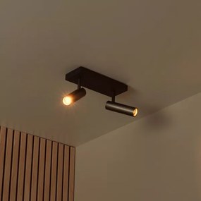 Lucide 22974/02/15 - GRADO spotlámpa 2xGU10/8W/230V fekete/barna