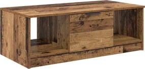 vidaXL Dohányzóasztal fiókkal Öreg fa 102 x 50 x 36cm Faanyag