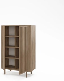 Natúr színű szekrény tölgyfa dekorral 86x130x40 cm Salma – Marckeric