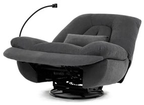 Elektromos vezérlésű szürke szövet dönthető fotel. TV-7081 GREY2