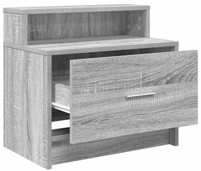 Éjjeliszekrények fiókos 2 db szürke sonoma 51 x 31 x 47 cm