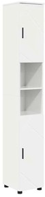 Fürdőszobai magas szekrény Magasfényű fehér 30 x 35 x 192 cm