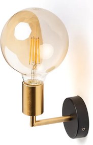 RENDL ARAQ fali lĂĄmpa szĂĄlcsiszolt sĂĄrgarĂ©z/fekete 230V LED E27 15W
