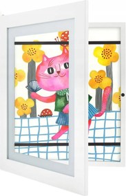 Művészi képkeret Gyerek fotókhoz Fehér Nyitható tárolóval