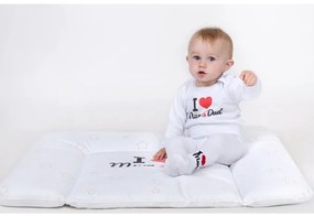 Pelenkázó lap puha New Baby I love Mum and Dad fehér 70x50