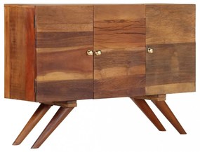 barna tömör újrahasznosított fa tálalószekrény 110 x 30 x 75 cm