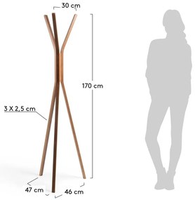 Benzara barna fogas diófa dekorral - Kave Home