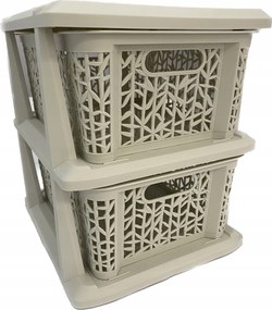 Fürdőszobai polc BranQ Bamboo 2 fiókos 30x25x30 cm