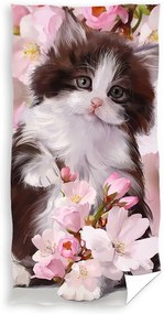 Cicás Bloomy Purr fürdőlepedő, strand törölköző 70x140cm