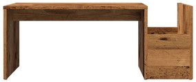 Antik fa színű szerelt fa dohányzóasztal 90 x 45 x 35 cm