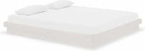 vidaXL Super King fehér tömör fa ágykeret 180 x 200 cm