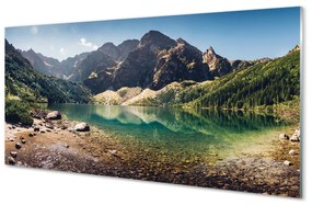 Akrilkép hegyi tó 120x60 cm