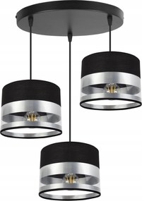 Mennyezeti Lámpa Lógó Csillár Hármas Lámpabúra Króm Ezüst Csillogás